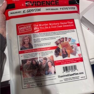 Unsolved Case Files Murder Mystery Game - Red and White